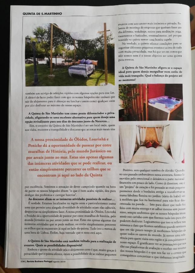 Вилла Quinta Sao Martinho Reguengo Grande Экстерьер фото